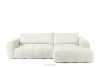 Ecksofa aus Bouclé-Stoff in Weiß, rechts