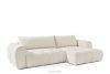 LIRA Ecksofa aus Bouclé-Stoff in Weiß, rechts weiß - Foto 3
