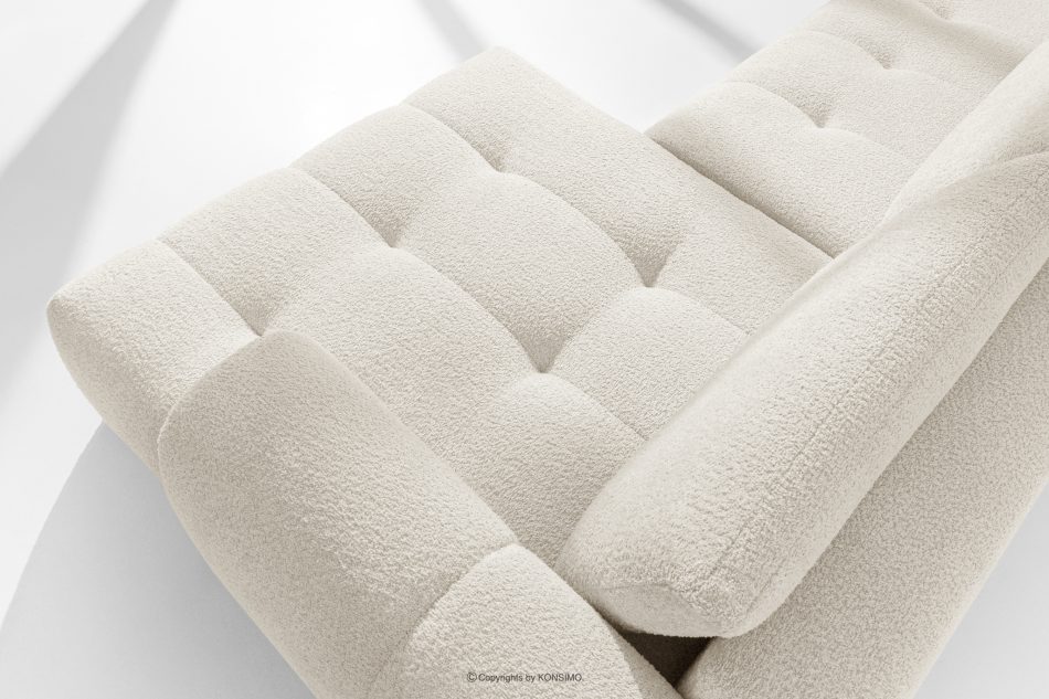 LIRA Ecksofa aus Bouclé-Stoff in Weiß, rechts weiß - Foto 10