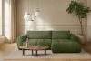 LIRA Ecksofa im Japandi-Stil aus Bouclé in Oliv, rechts oliv - Foto 22