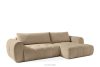 LIRA Ecksofa aus Bouclé-Stoff in Beige, rechts beige - Foto 3