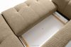 LIRA Ecksofa aus Bouclé-Stoff in Beige, rechts beige - Foto 16