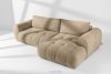LIRA Ecksofa aus Bouclé-Stoff in Beige, rechts beige - Foto 2