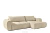 LIRA Ecksofa aus Bouclé-Stoff in Hellbeige, rechts hellbeige - Foto 3