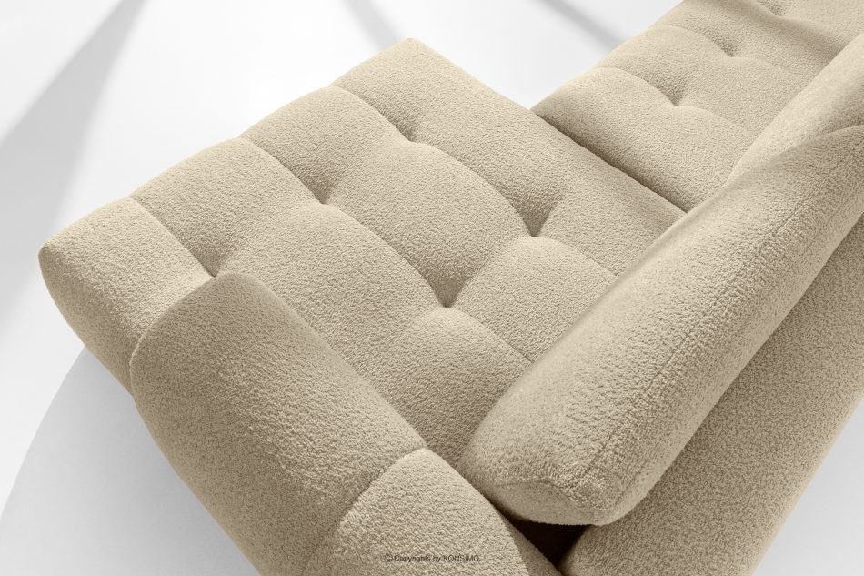 LIRA Ecksofa aus Bouclé-Stoff in Hellbeige, rechts hellbeige - Foto 10