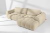 LIRA Ecksofa aus Bouclé-Stoff in Hellbeige, rechts hellbeige - Foto 2