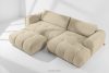 LIRA Ecksofa aus Bouclé-Stoff in Hellbeige, rechts hellbeige - Foto 20