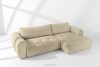 LIRA Ecksofa aus Bouclé-Stoff in Hellbeige, rechts hellbeige - Foto 21