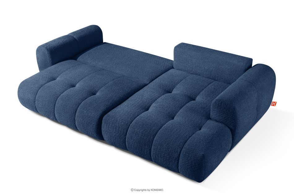 LIRA Ecksofa Boucle im Japandi-Stil marineblau rechts marineblau - Foto 5