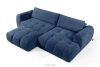 LIRA Ecksofa Boucle im Japandi-Stil marineblau rechts marineblau - Foto 8