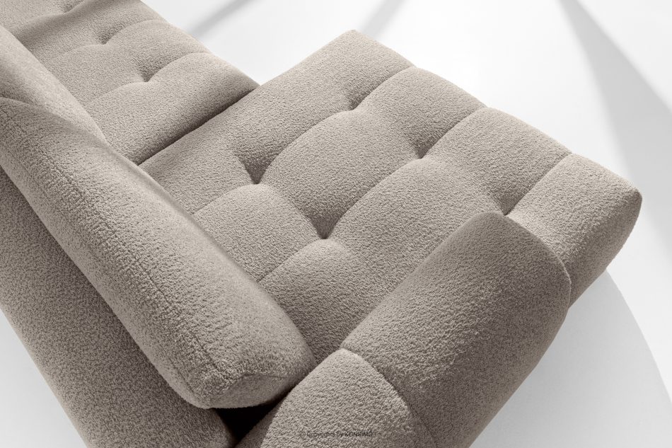 LIRA Ecksofa aus Bouclé-Stoff grau links grau - Foto 10