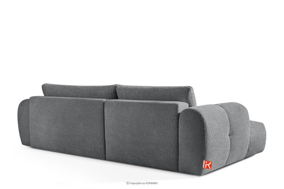 LIRA Ecksofa Boucle im Japandi-Stil dunkelgrau links dunkelgrau - Foto 4