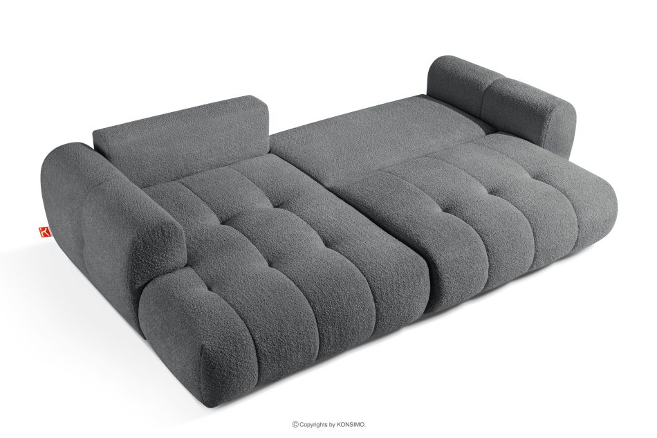 LIRA Ecksofa Boucle im Japandi-Stil dunkelgrau links dunkelgrau - Foto 5