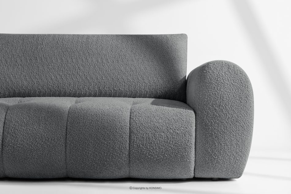 LIRA Ecksofa Boucle im Japandi-Stil dunkelgrau links dunkelgrau - Foto 8