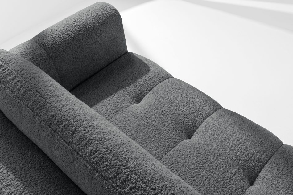 LIRA Ecksofa Boucle im Japandi-Stil dunkelgrau links dunkelgrau - Foto 9