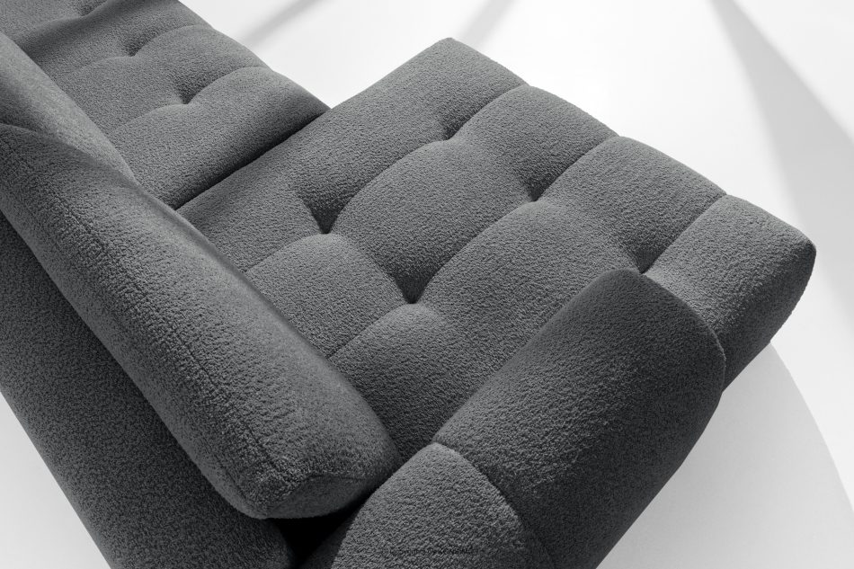 LIRA Ecksofa Boucle im Japandi-Stil dunkelgrau links dunkelgrau - Foto 10