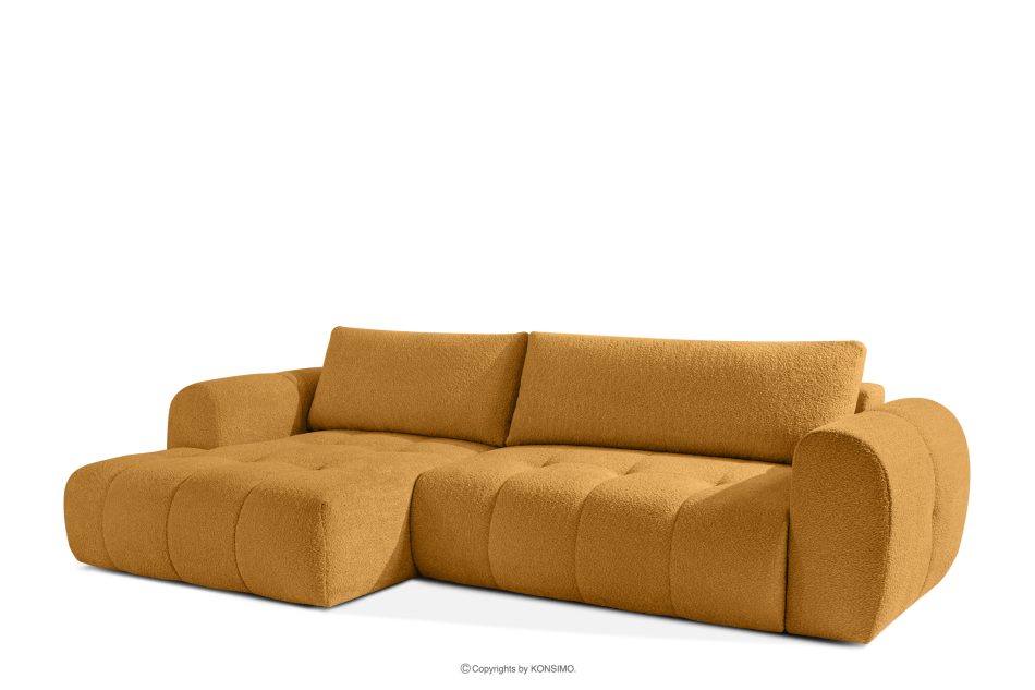 LIRA Ecksofa Boucle im Japandi-Stil honigfarben links honigfarben - Foto 2