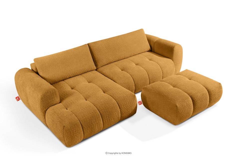 LIRA Ecksofa Boucle im Japandi-Stil honigfarben links honigfarben - Foto 6