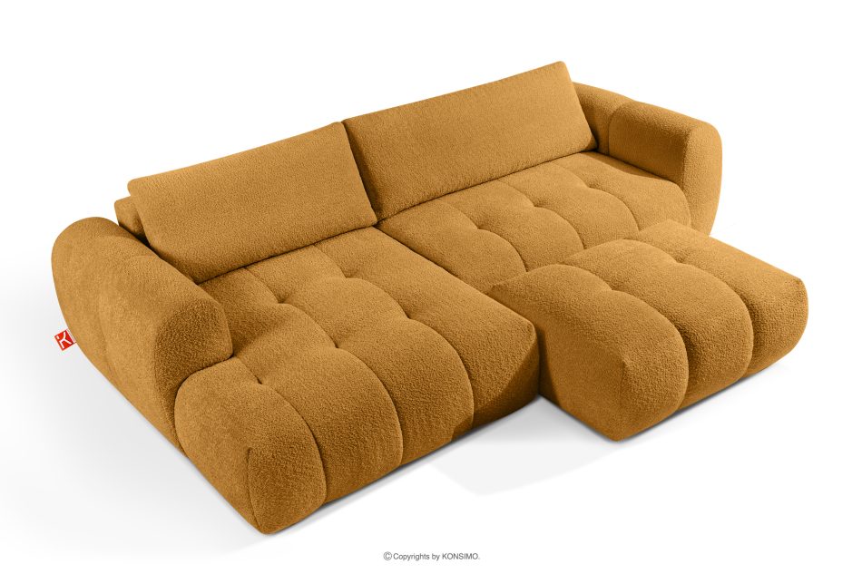 LIRA Ecksofa Boucle im Japandi-Stil honigfarben links honigfarben - Foto 7