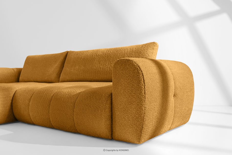 LIRA Ecksofa Boucle im Japandi-Stil honigfarben links honigfarben - Foto 13