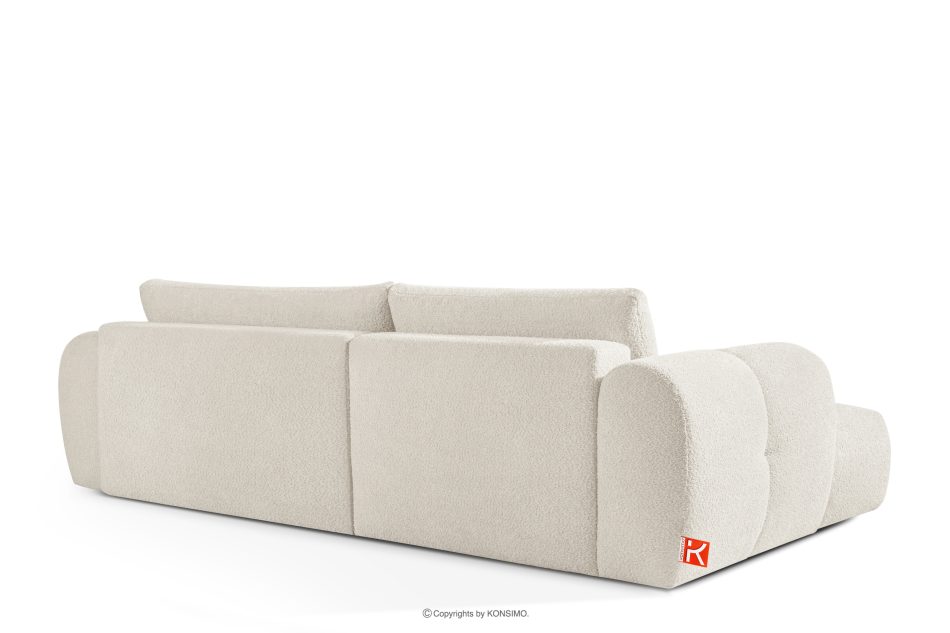 LIRA Ecksofa aus Boucle-Stoff weiß links weiß - Foto 4