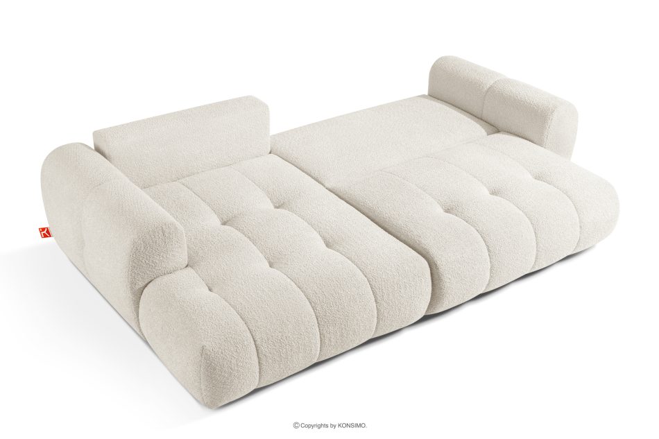 LIRA Ecksofa aus Boucle-Stoff weiß links weiß - Foto 5