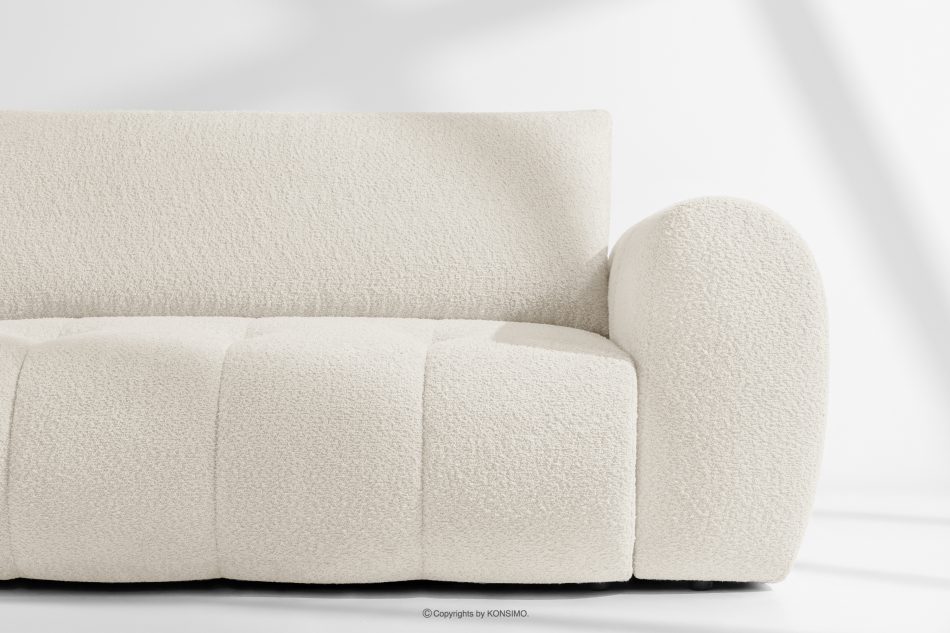 LIRA Ecksofa aus Boucle-Stoff weiß links weiß - Foto 8