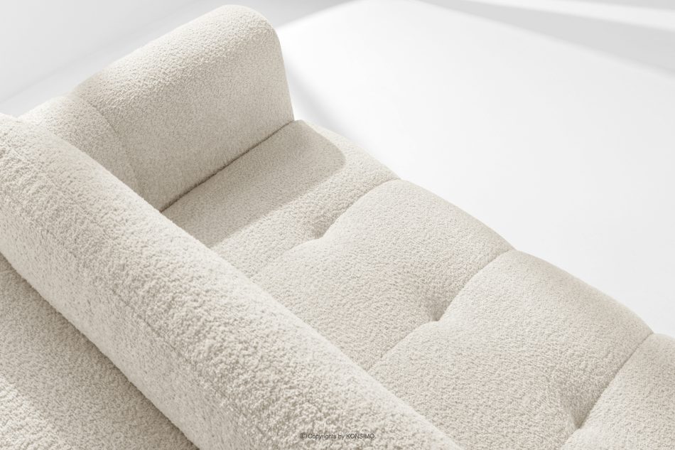 LIRA Ecksofa aus Boucle-Stoff weiß links weiß - Foto 9