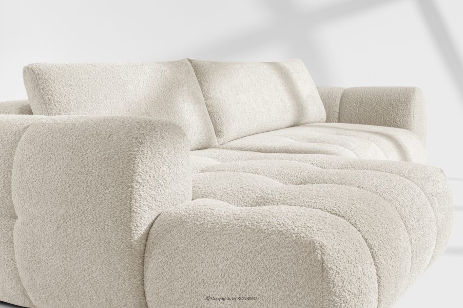 LIRA Ecksofa aus Boucle-Stoff weiß links weiß - Foto 11