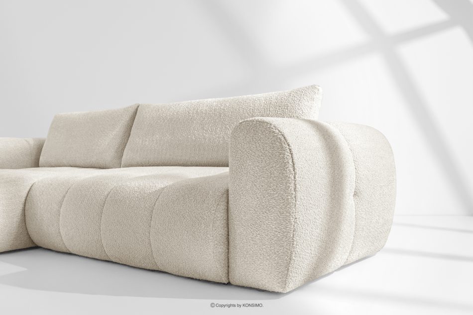 LIRA Ecksofa aus Boucle-Stoff weiß links weiß - Foto 13