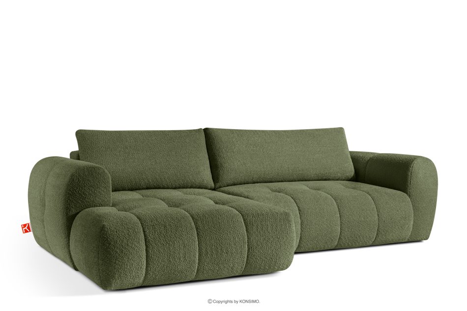 LIRA Ecksofa Boucle im Japandi-Stil olivgrün links oliv - Foto 3