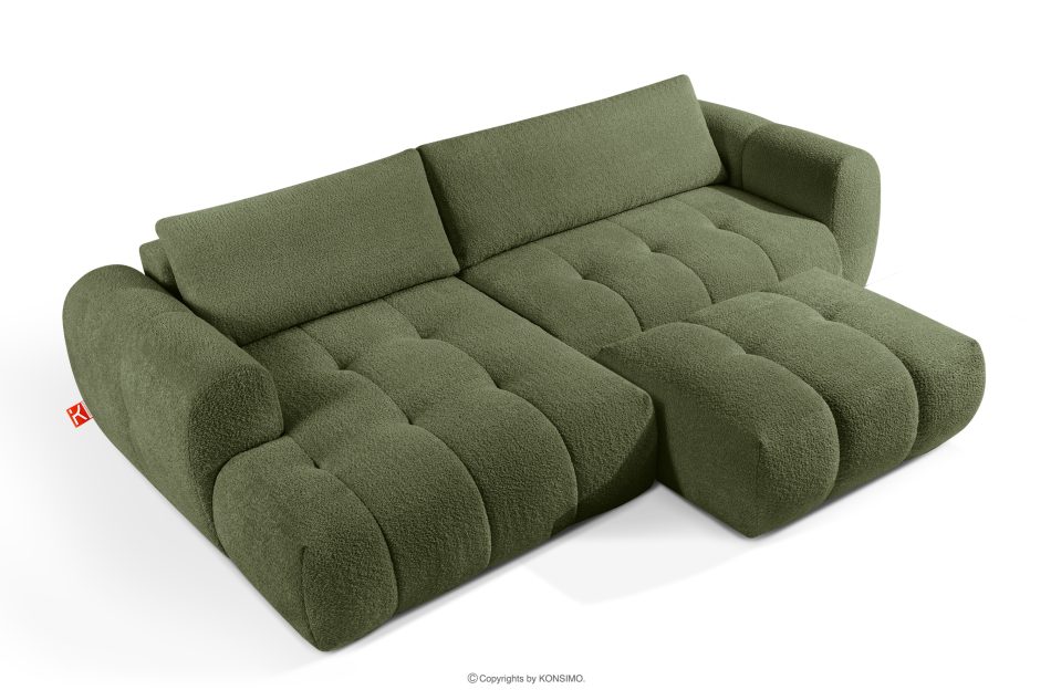 LIRA Ecksofa Boucle im Japandi-Stil olivgrün links oliv - Foto 7