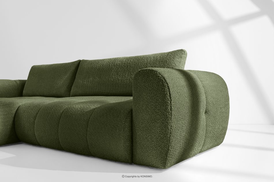 LIRA Ecksofa Boucle im Japandi-Stil olivgrün links oliv - Foto 13