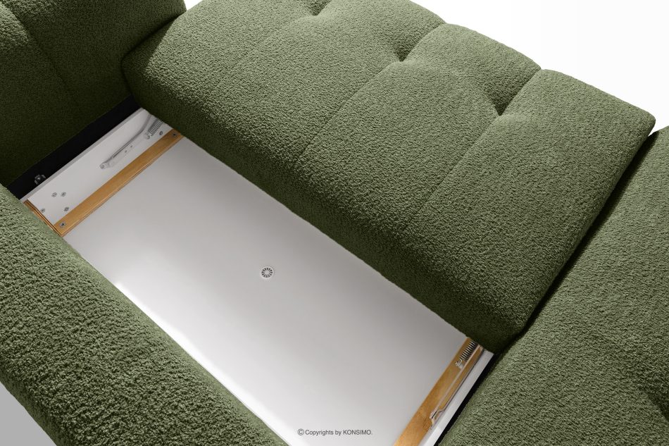 LIRA Ecksofa Boucle im Japandi-Stil olivgrün links oliv - Foto 15