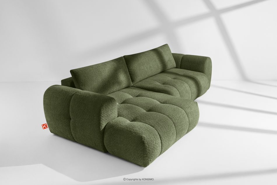 LIRA Ecksofa Boucle im Japandi-Stil olivgrün links oliv - Foto 18