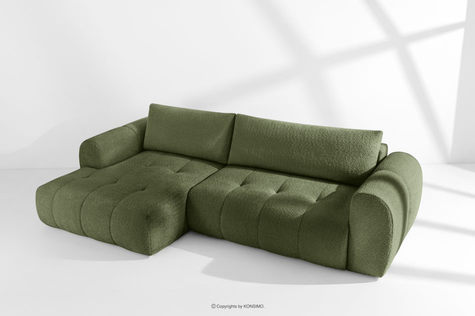 LIRA Ecksofa Boucle im Japandi-Stil olivgrün links oliv - Foto 20