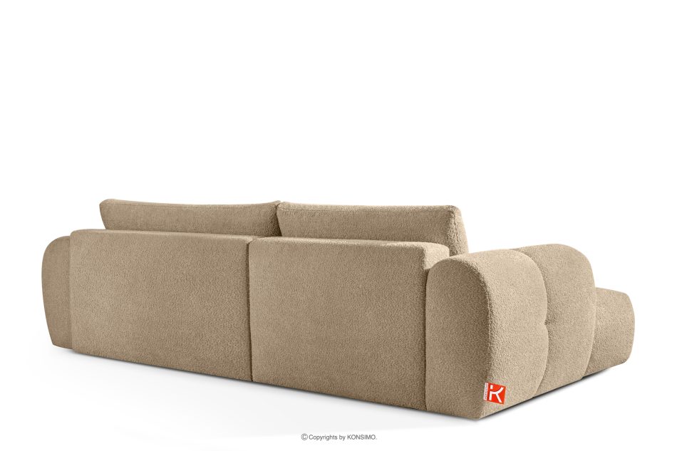 LIRA Ecksofa aus Boucle-Stoff beige links beige - Foto 4