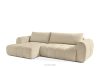 LIRA Ecksofa aus Boucle-Stoff hellbeige links hellbeige - Foto 3
