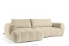 LIRA Ecksofa aus Boucle-Stoff hellbeige links hellbeige - Foto 4