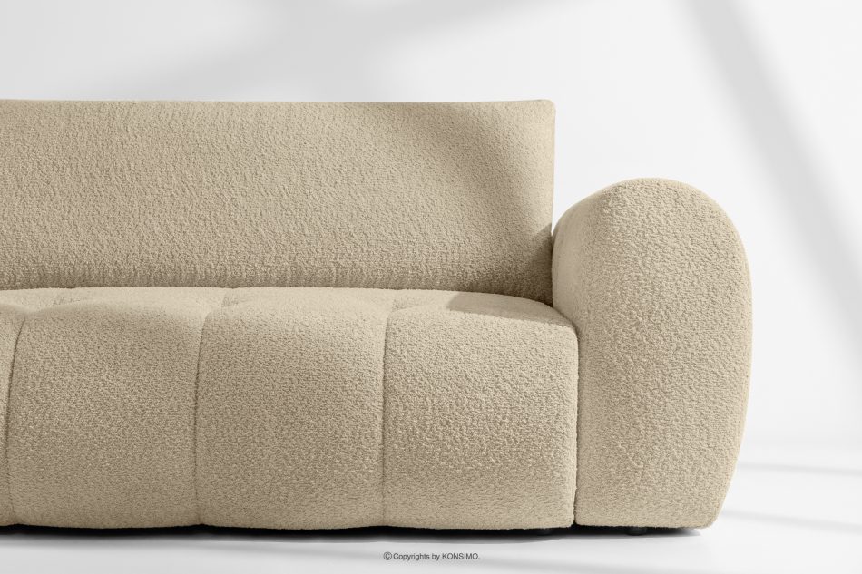 LIRA Ecksofa aus Boucle-Stoff hellbeige links hellbeige - Foto 8