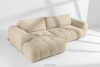LIRA Ecksofa aus Boucle-Stoff hellbeige links hellbeige - Foto 2