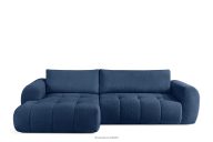 Ecksofa Boucle im Japandi-Stil marineblau links