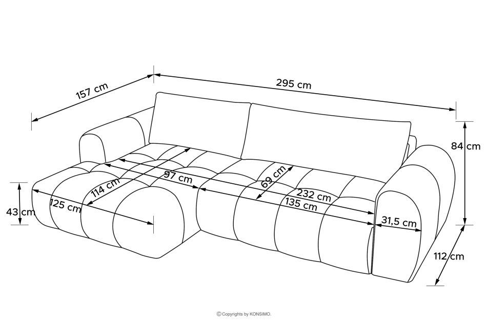 LIRA Ecksofa aus Boucle-Stoff hellbeige links hellbeige - Foto 23