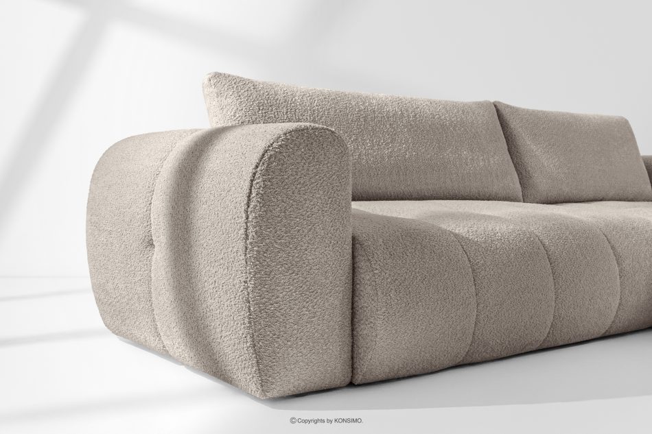 LIRA Sofa und Sitzhocker aus Bouclé-Stoff in Grau grau - Foto 14