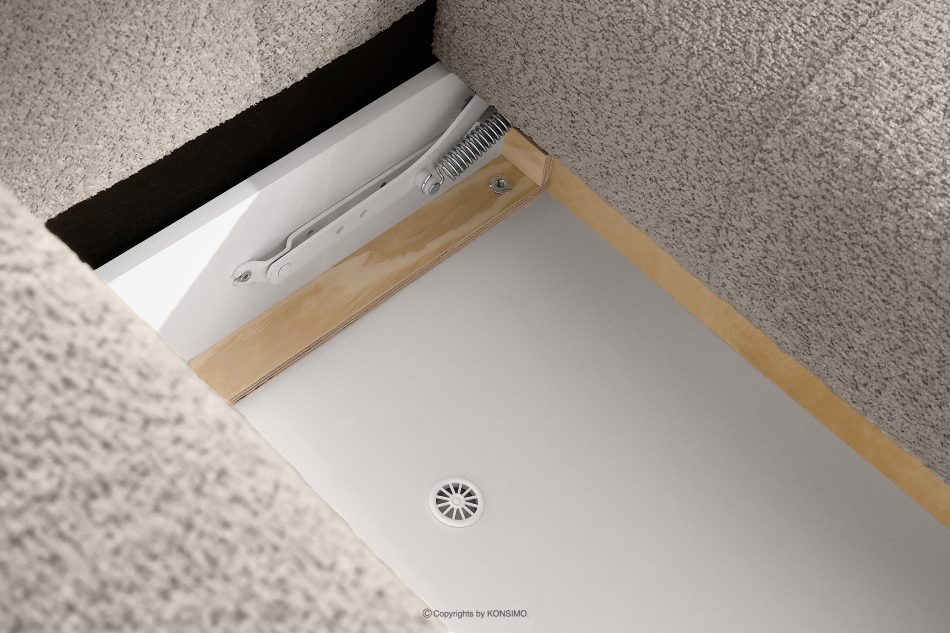 LIRA Sofa und Sitzhocker aus Bouclé-Stoff in Grau grau - Foto 18