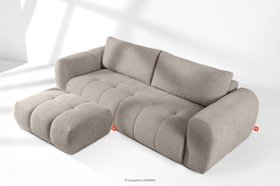 LIRA Sofa und Sitzhocker aus Bouclé-Stoff in Grau grau - Foto 1