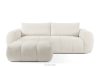Sofa und Sitzhocker aus Bouclé-Stoff in Weiß