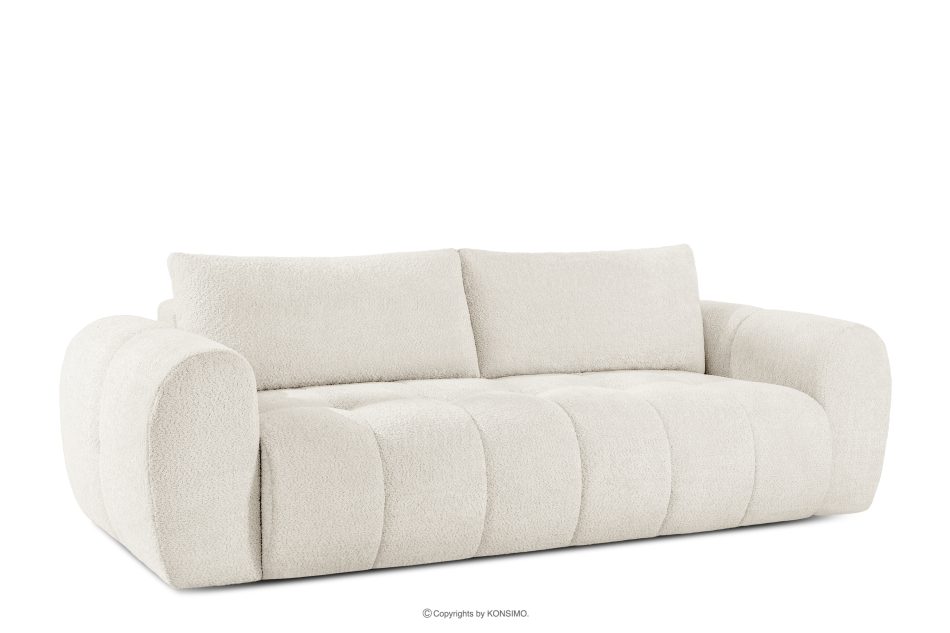 LIRA Sofa und Sitzhocker aus Bouclé-Stoff in Weiß weiß - Foto 5