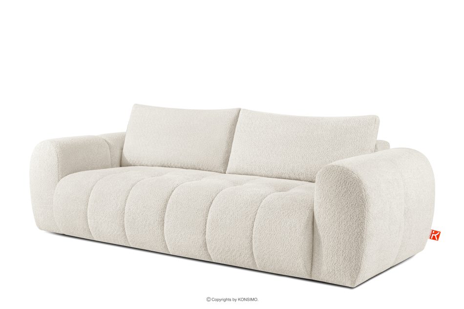 LIRA Sofa und Sitzhocker aus Bouclé-Stoff in Weiß weiß - Foto 6