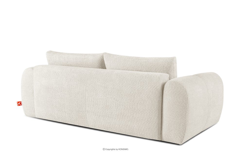LIRA Sofa und Sitzhocker aus Bouclé-Stoff in Weiß weiß - Foto 7